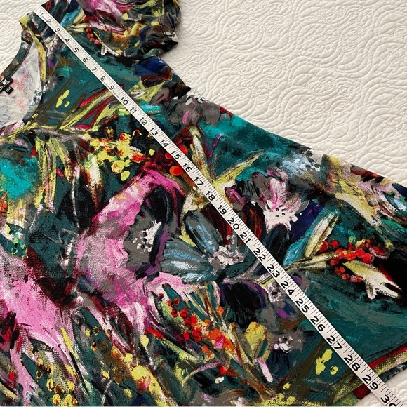 Cable & Gauge Artsy Art To Wear Stretchy Comfortable Top Women L - Picture 6 of 13